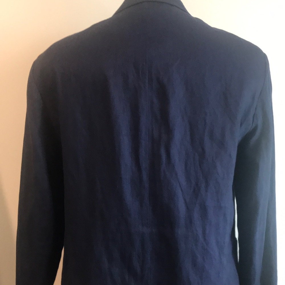 Vince Blue Sport Coat with Notched Lapel and Textured Fabric. MensXL - Picture 4 of 8